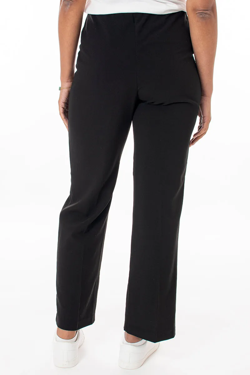 25in Straight Leg Comfort Trousers - Black