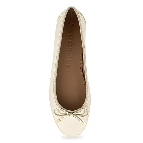 Aerosoles Women's PIA Ballet Flat, Soft Gold Leather, 11