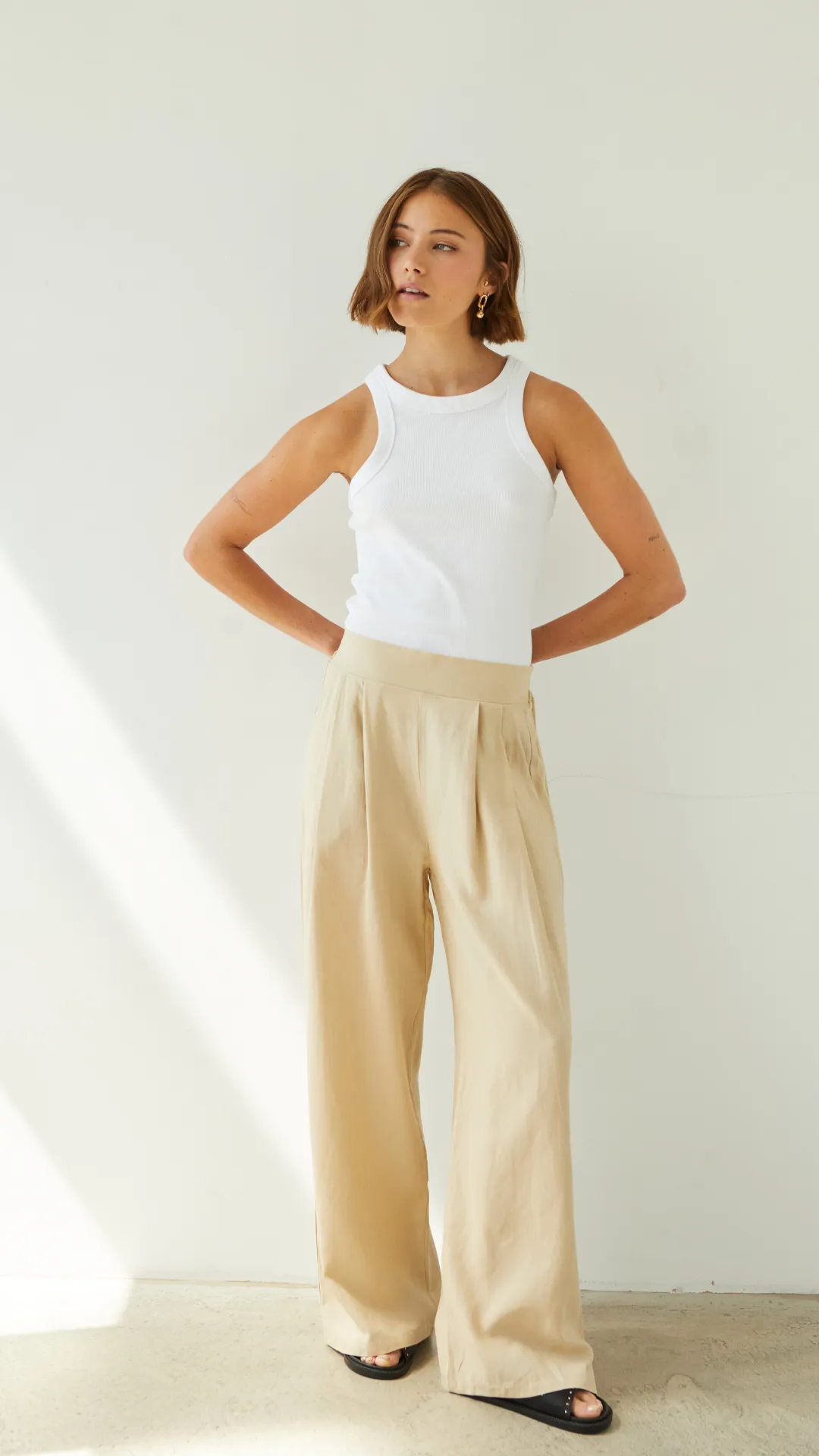 ALEXIS TROUSERS - SAND