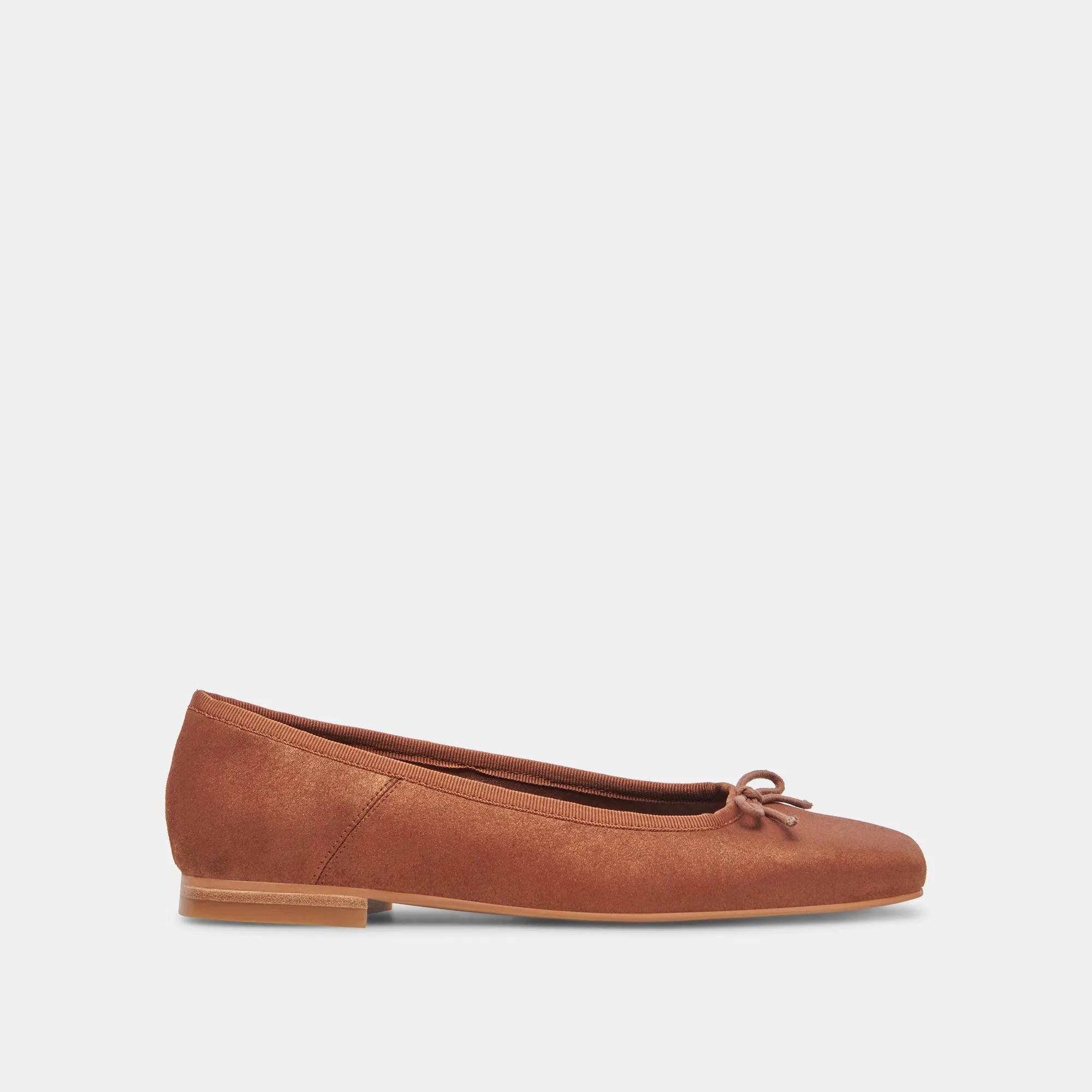 ANISA BALLET FLATS COPPER METALLIC SUEDE - re:vita