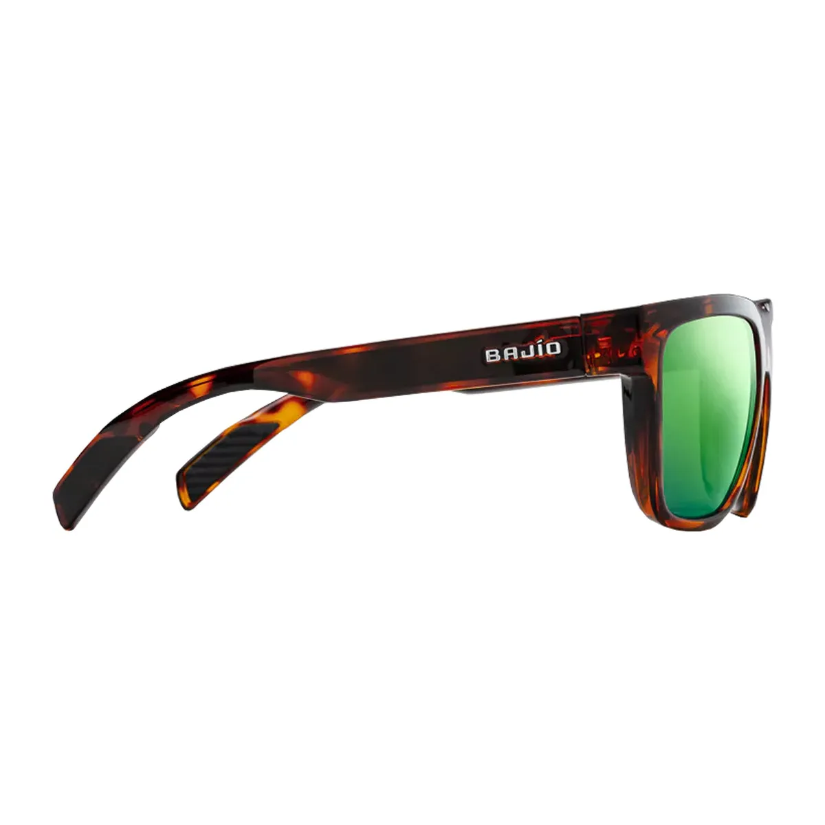 Bajio Sunglasses Caballo Brown Tortoise Gloss Green Mirror Glass