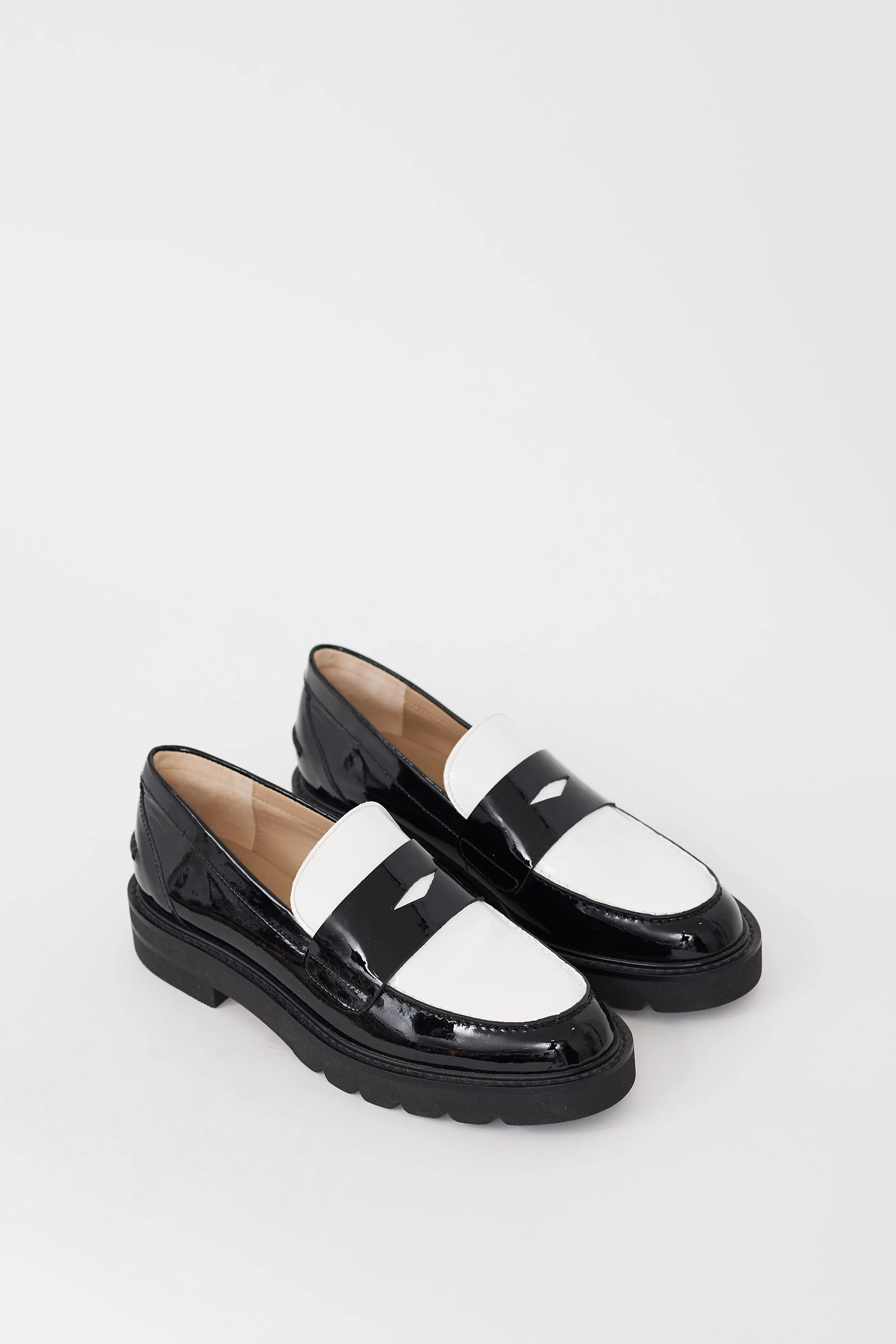 Black & White Patent Parker Lift Loafer