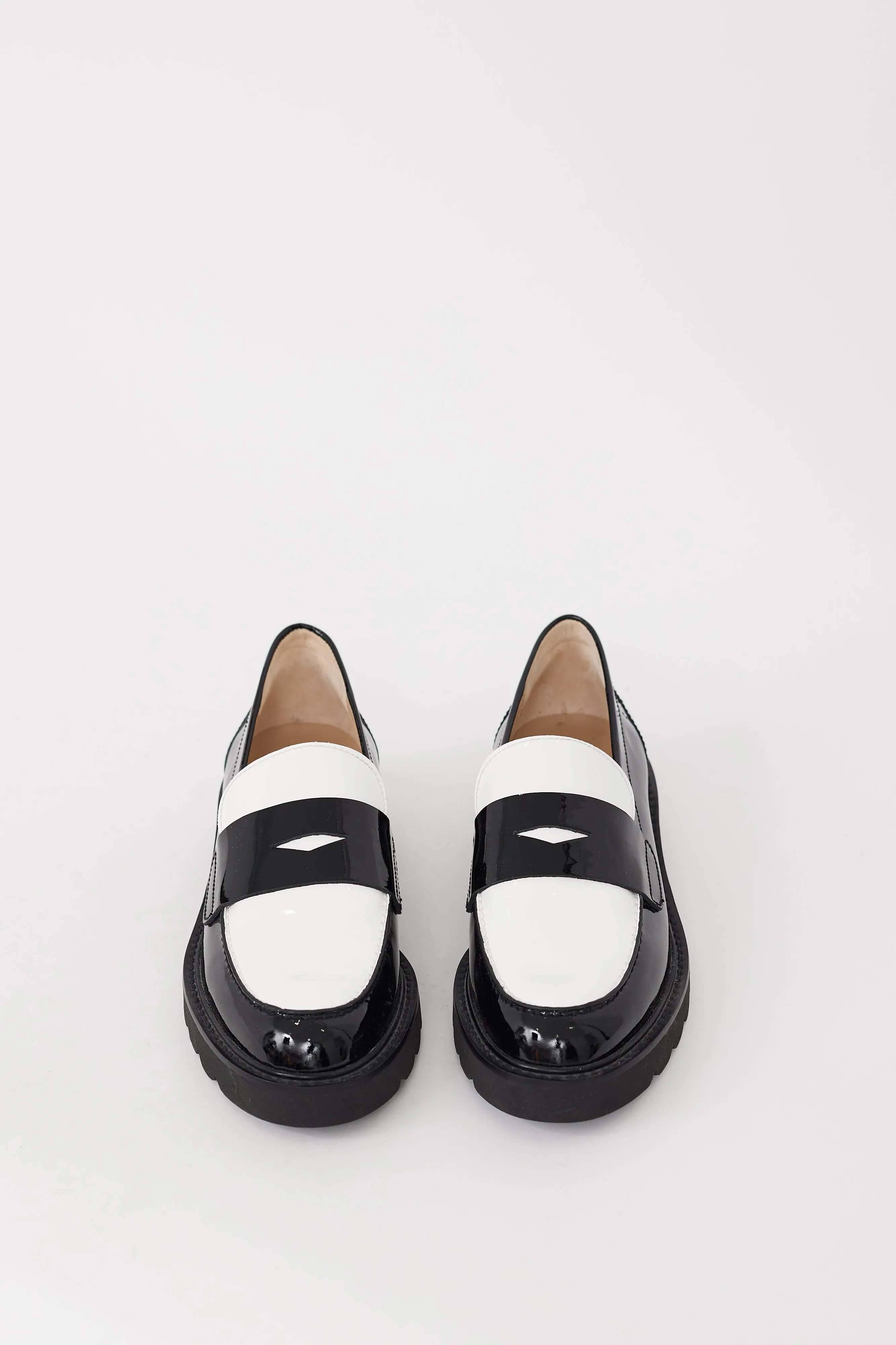 Black & White Patent Parker Lift Loafer