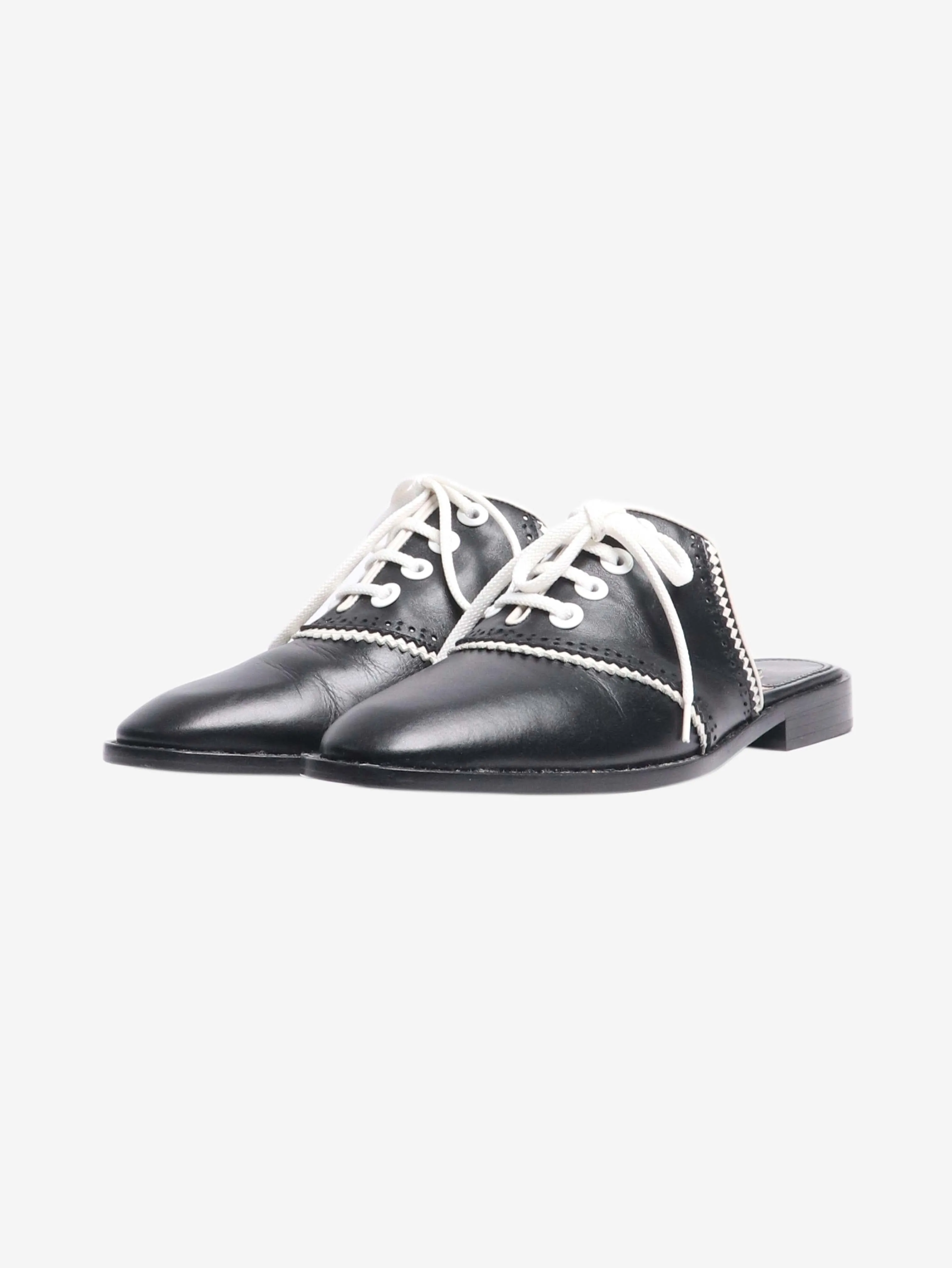 Black backless loafers - size EU 39