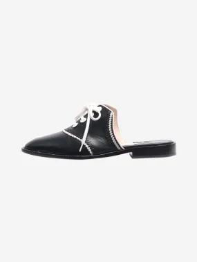 Black backless loafers - size EU 39