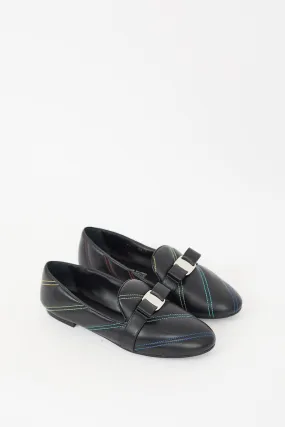 Black Leather Libby Rainbow Loafer