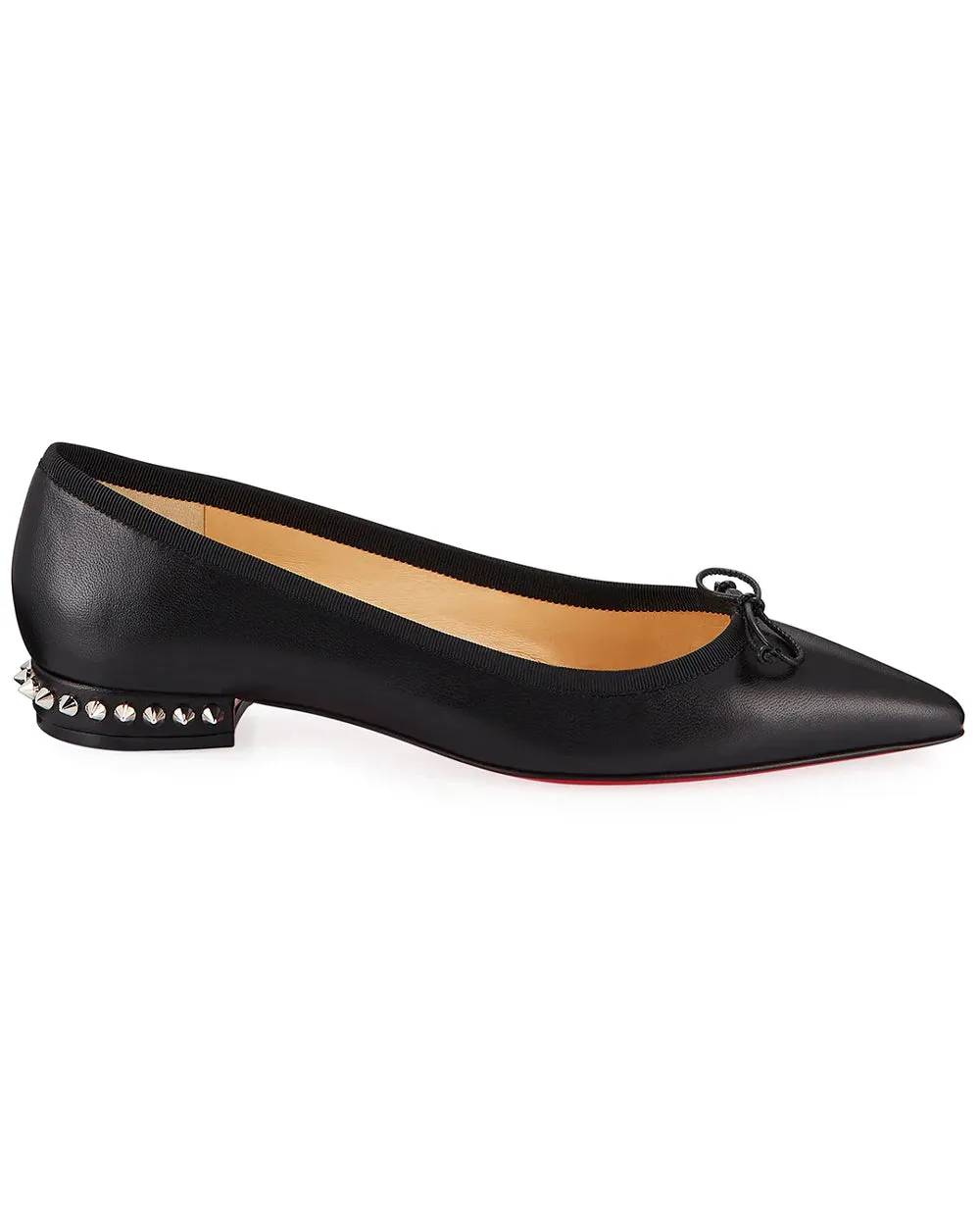 Black Nappa Leather Hall Flat