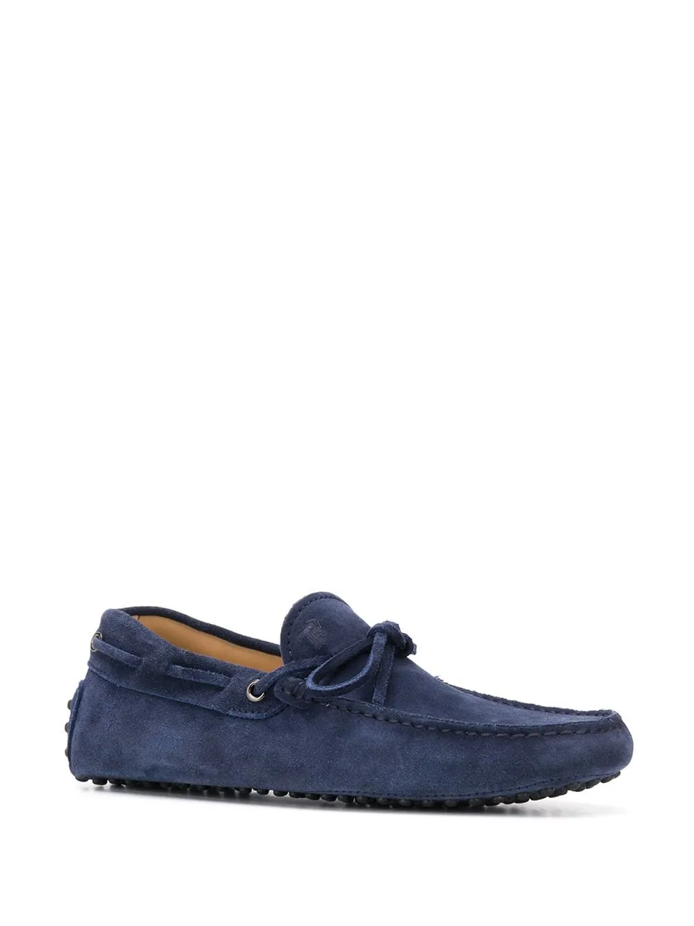 Blue bow detail loafers