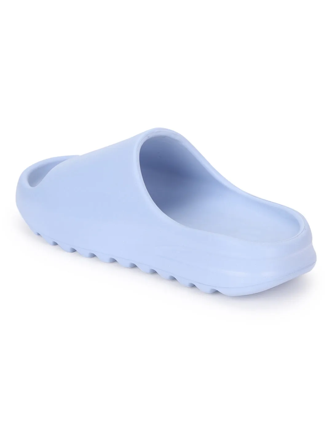 Blue PU Open Toe Slip Ons (TC-RS3091-BLU)