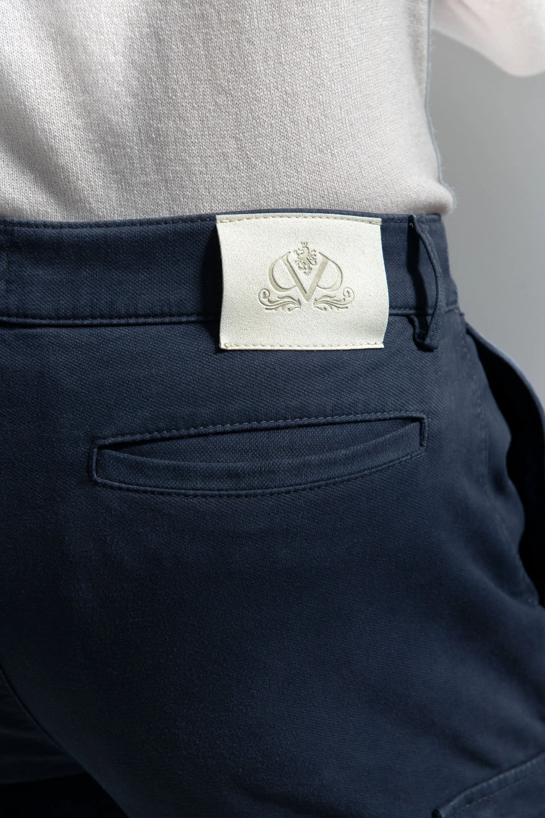 Blue stretch canvas cargo - Made in Italy