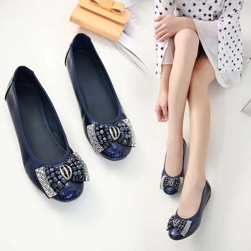 Bowknot Round Toe Flat