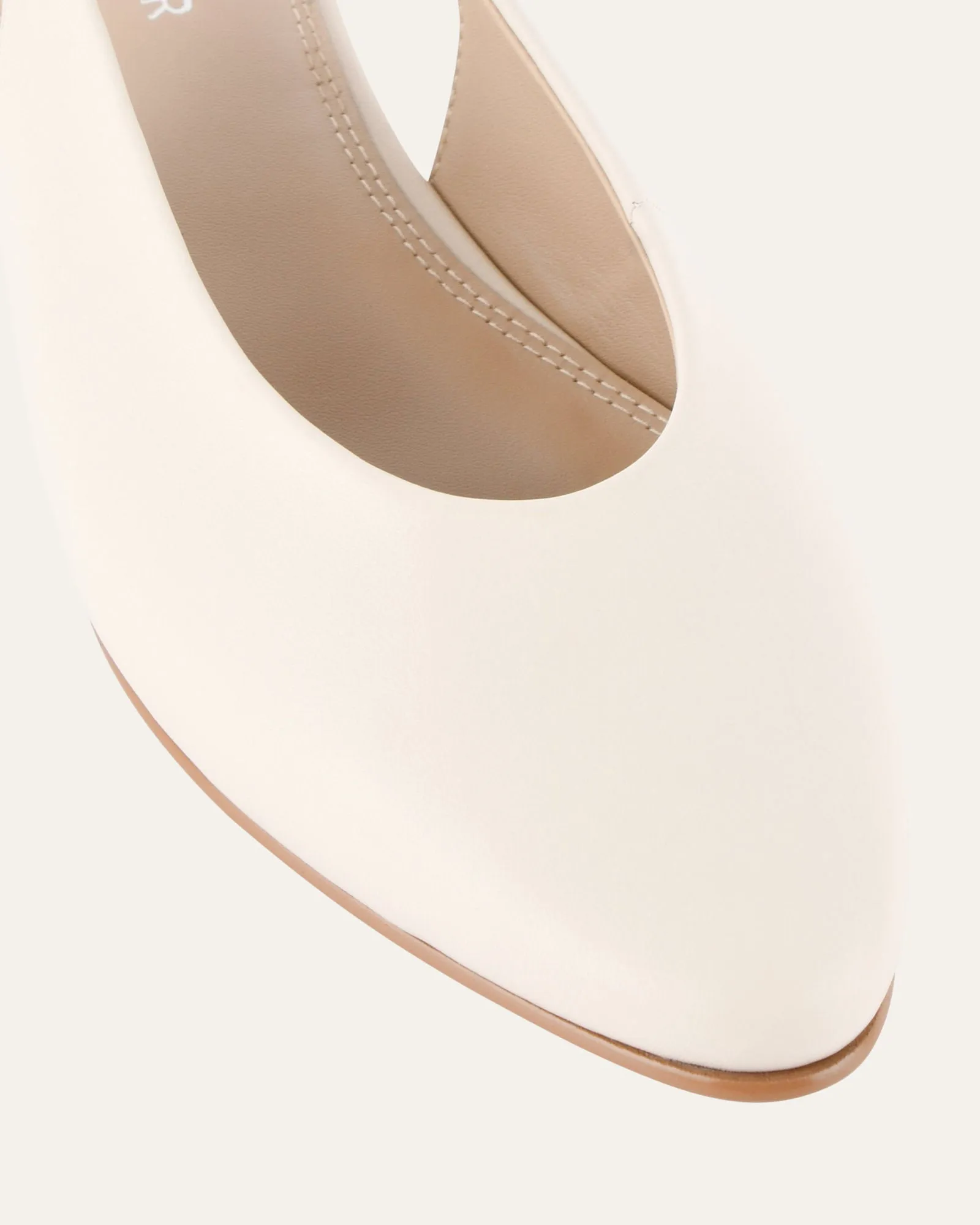 BRYCE DRESS FLATS OFF WHITE LEATHER