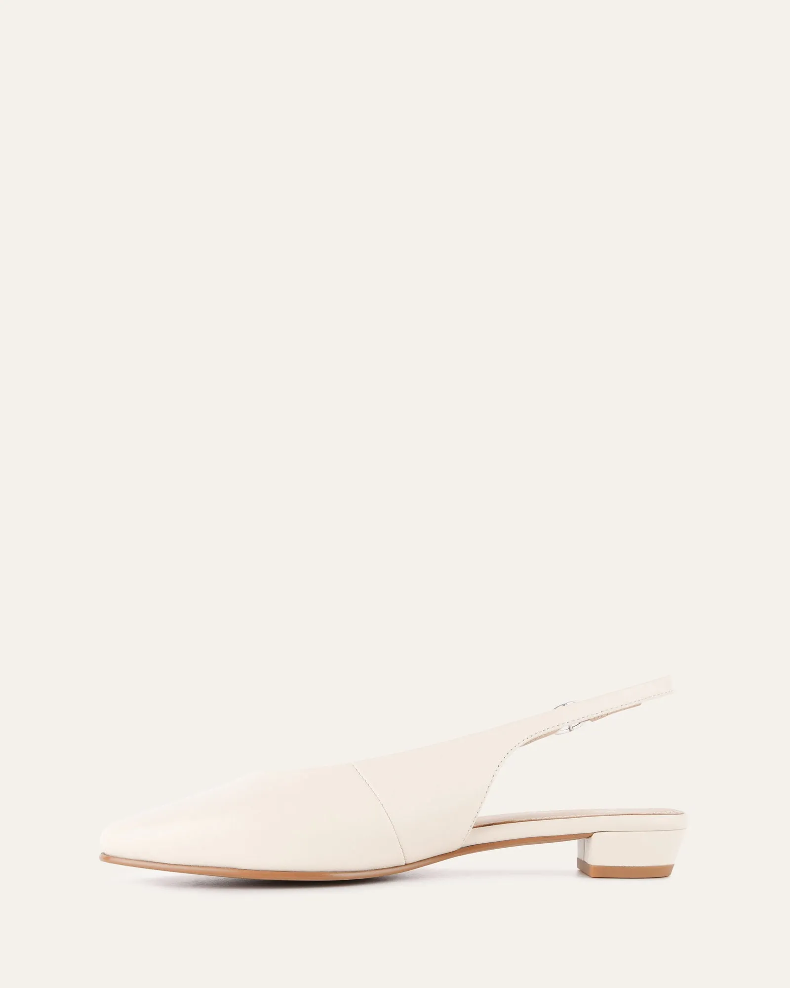 BRYCE DRESS FLATS OFF WHITE LEATHER