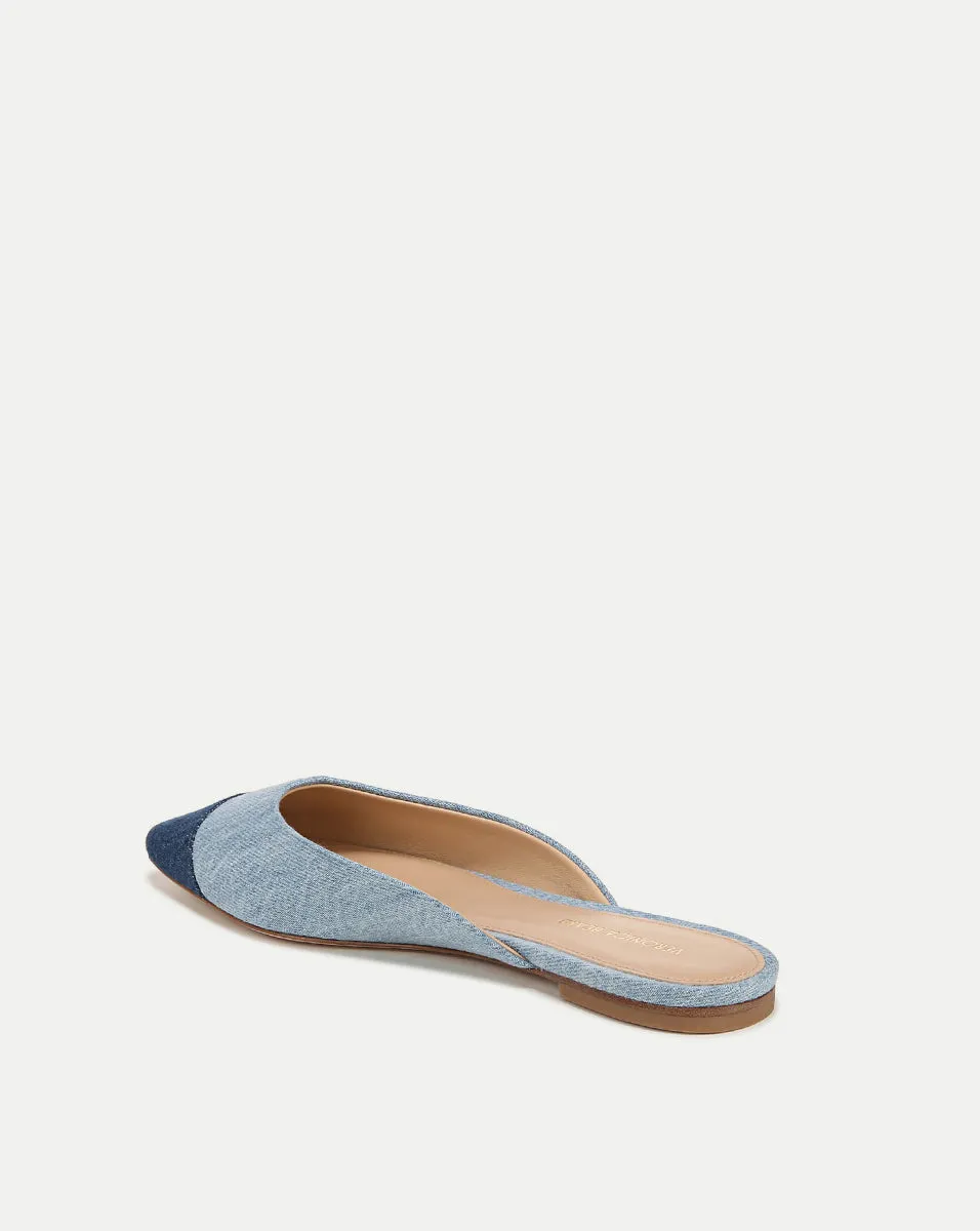 Carlotta Denim Flat