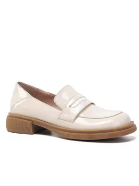 Casual Patent Leather Block Heel&Loafers