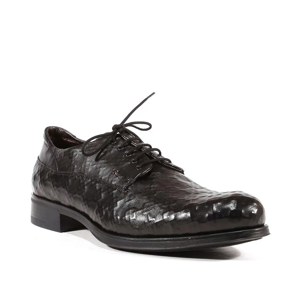 Cesare Paciotti Luxury Italian Men's Designer Shoes Nappa Rete Black Leather Oxfords (CPM3042)