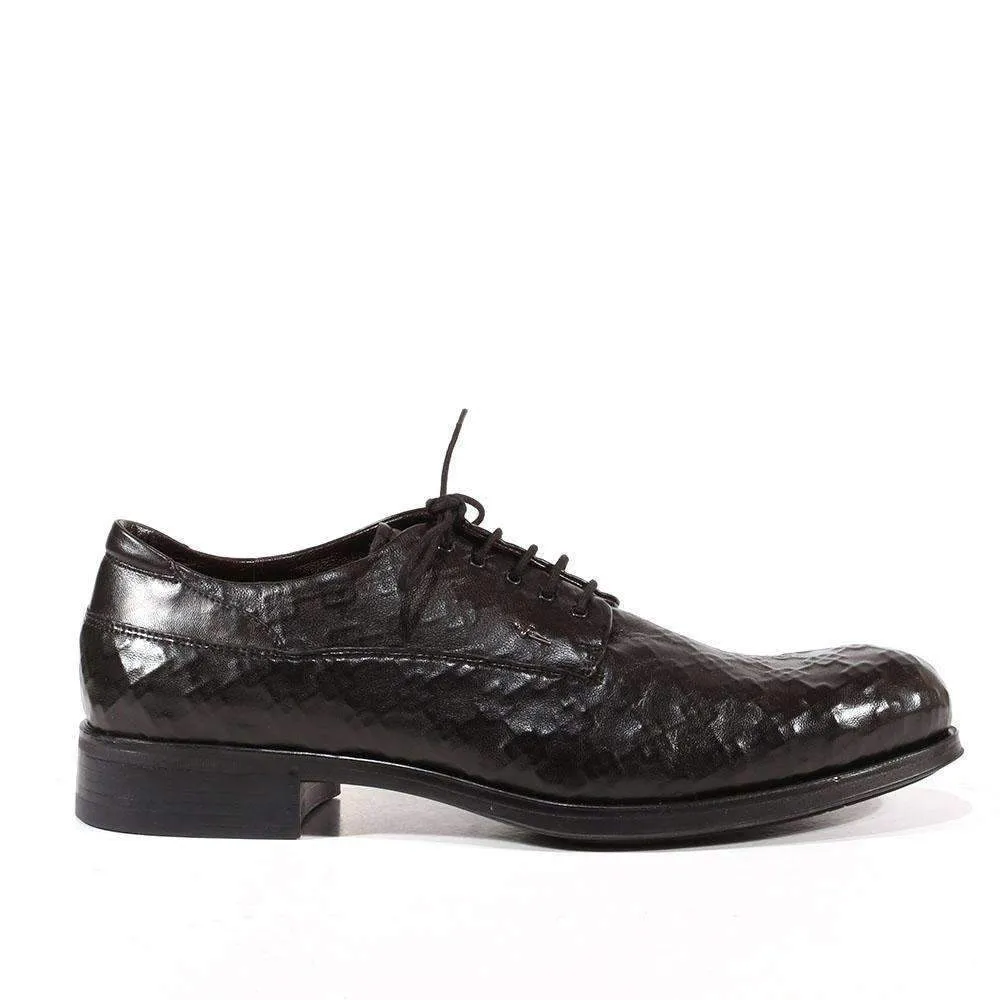 Cesare Paciotti Luxury Italian Men's Designer Shoes Nappa Rete Black Leather Oxfords (CPM3042)