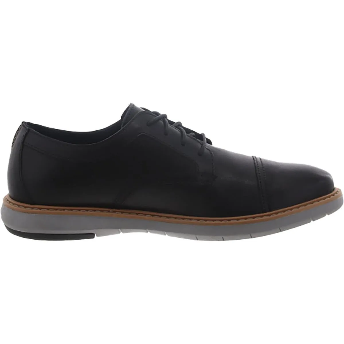 Clarks Mens Draper Cap Leather Lace Up Oxfords