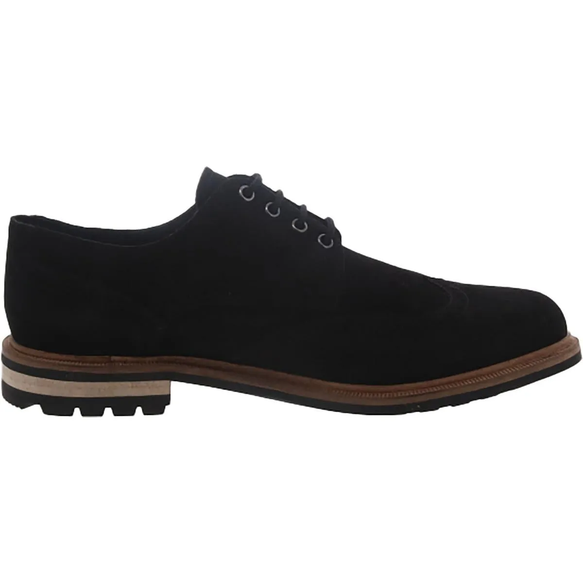 Clarks Mens Foxwell Limit Suede Lace Up Oxfords