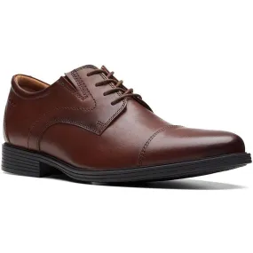 Clarks Mens Whiddon Ox Leather Lace-Up Oxfords