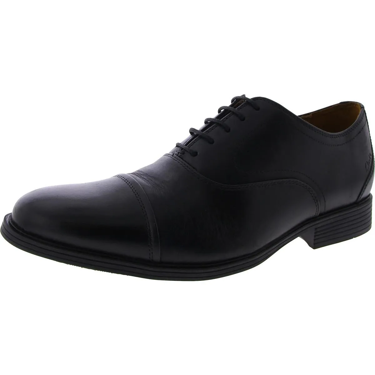 Clarks Mens Whiddon Ox Leather Lace-Up Oxfords