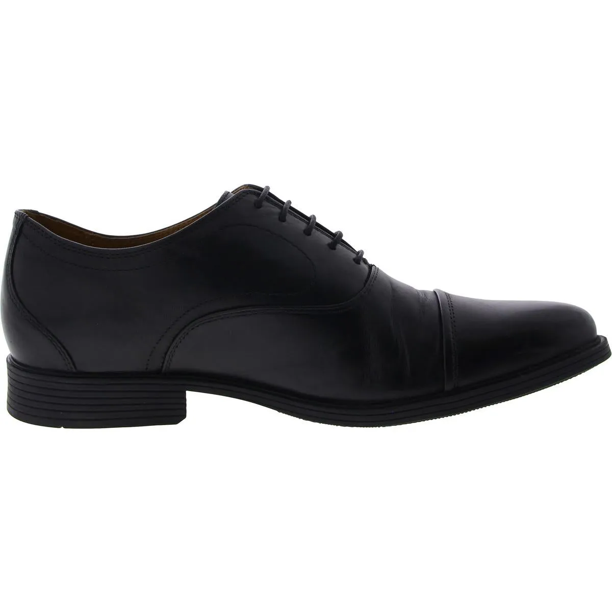 Clarks Mens Whiddon Ox Leather Lace-Up Oxfords