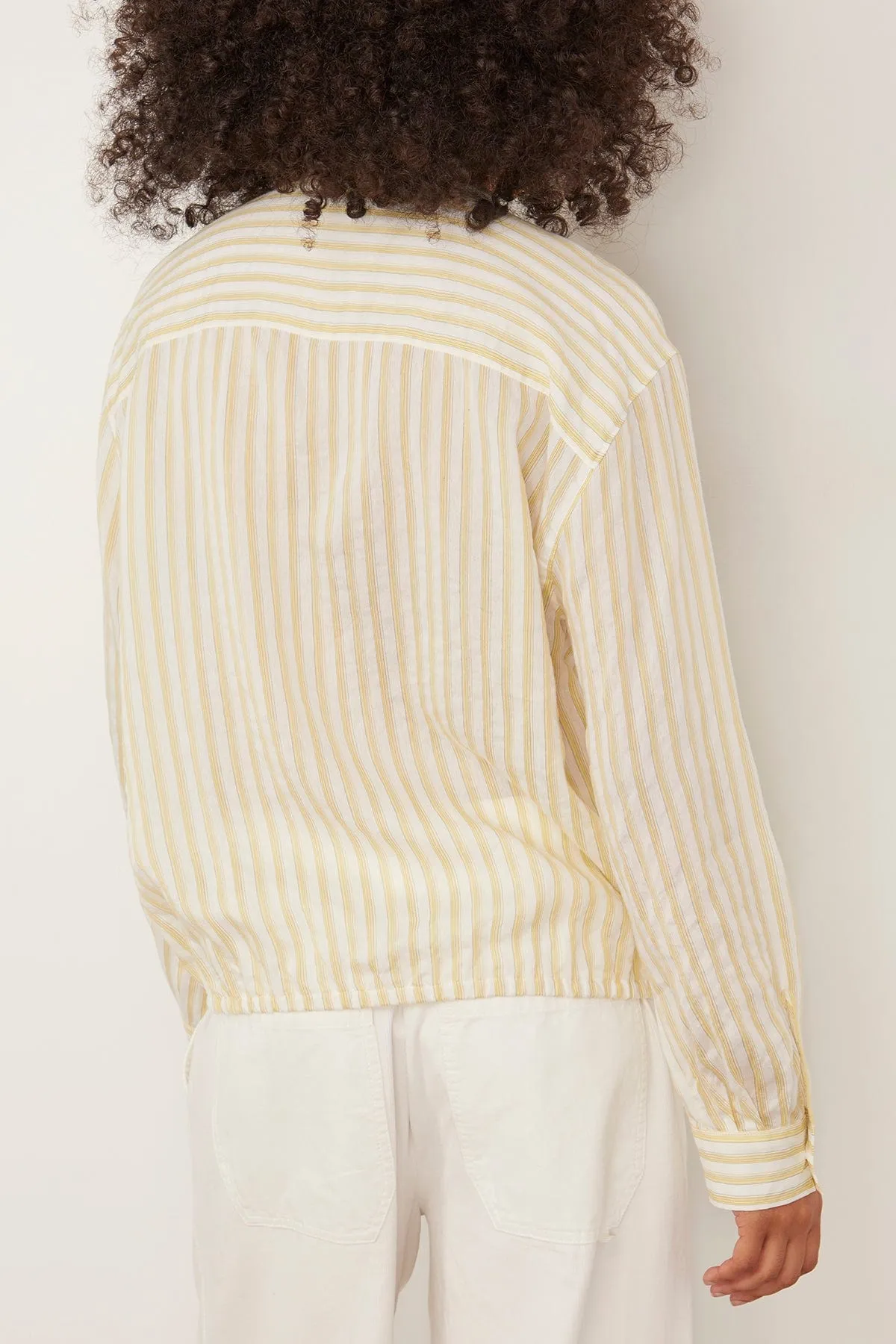 Cool Stripe Blouse in Yellow Shadows