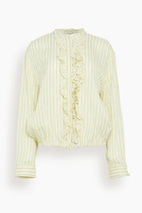 Cool Stripe Blouse in Yellow Shadows