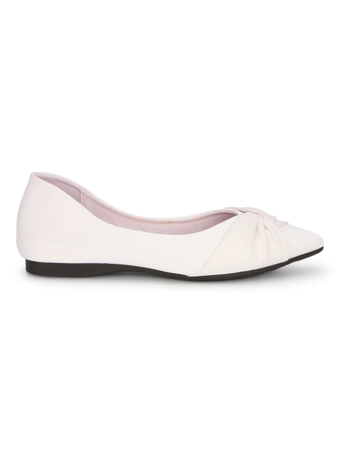 Cream PU Slip-On Stylish Ballerina (TC-RS3647-CRM)