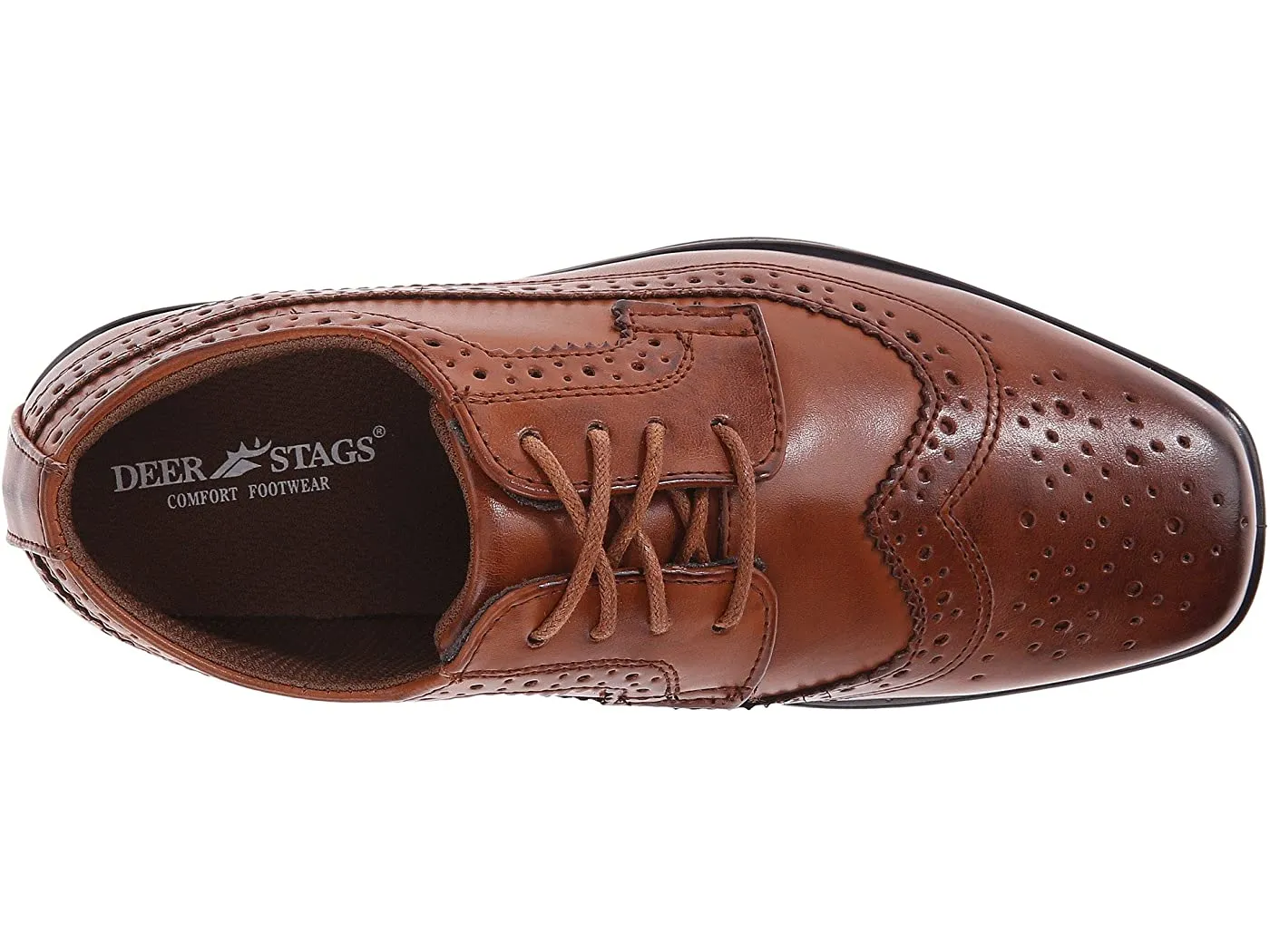 Deer Stags Boy's Ace Dress Shoe - Luggage Tan