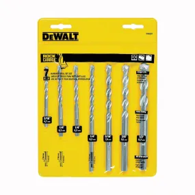 DeWALT DW5207 Hammer Drill Bit Set, Premium, 7-Piece, Carbide, Silver