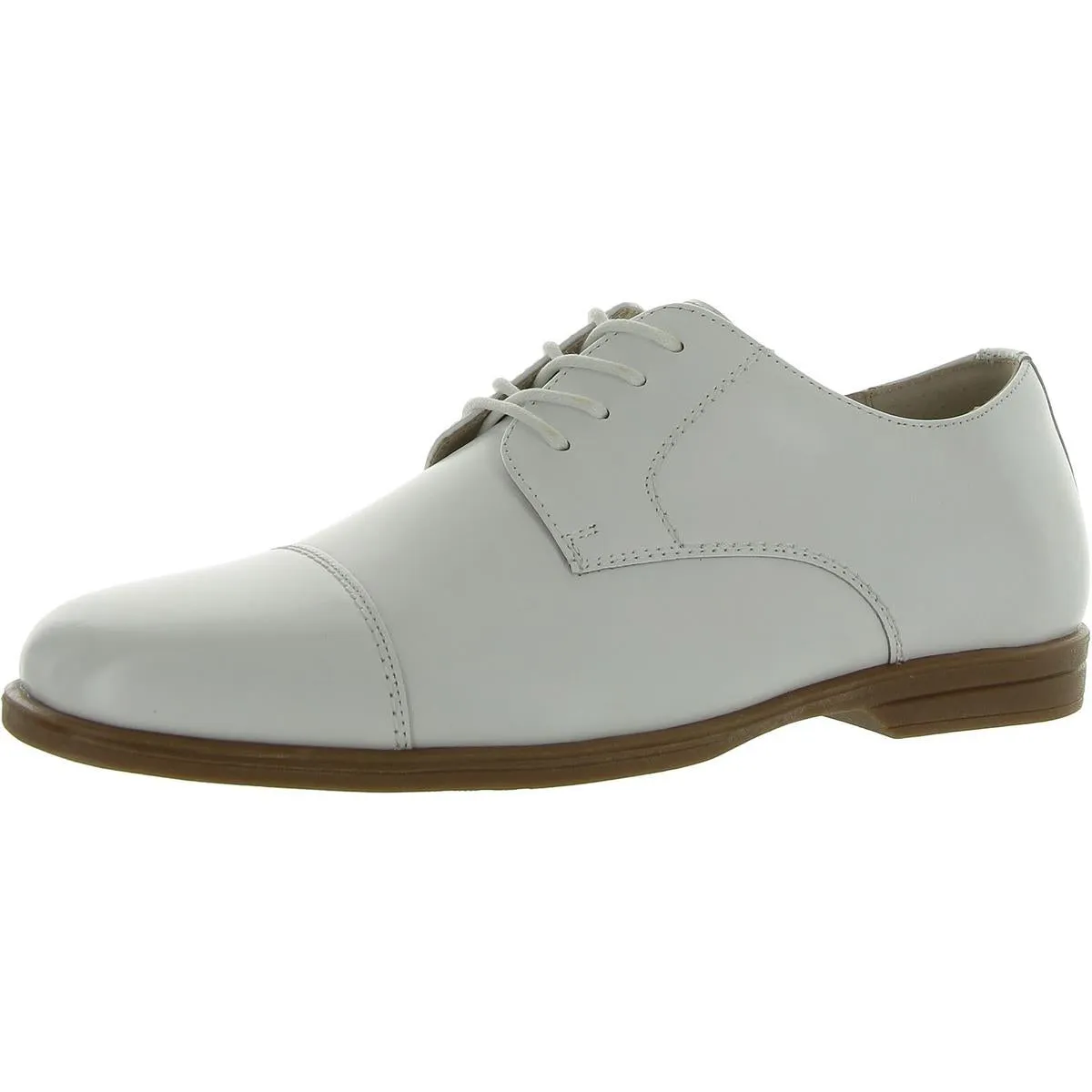 Florsheim Boys Reveal CP Ox Jr Lace-Up Leather Cap Toe Oxfords