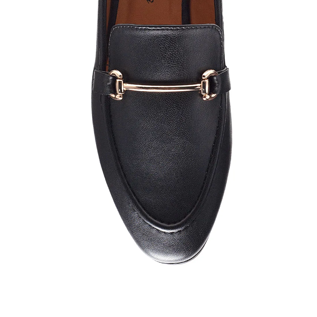 Foldable Synthetic Loafer in Black