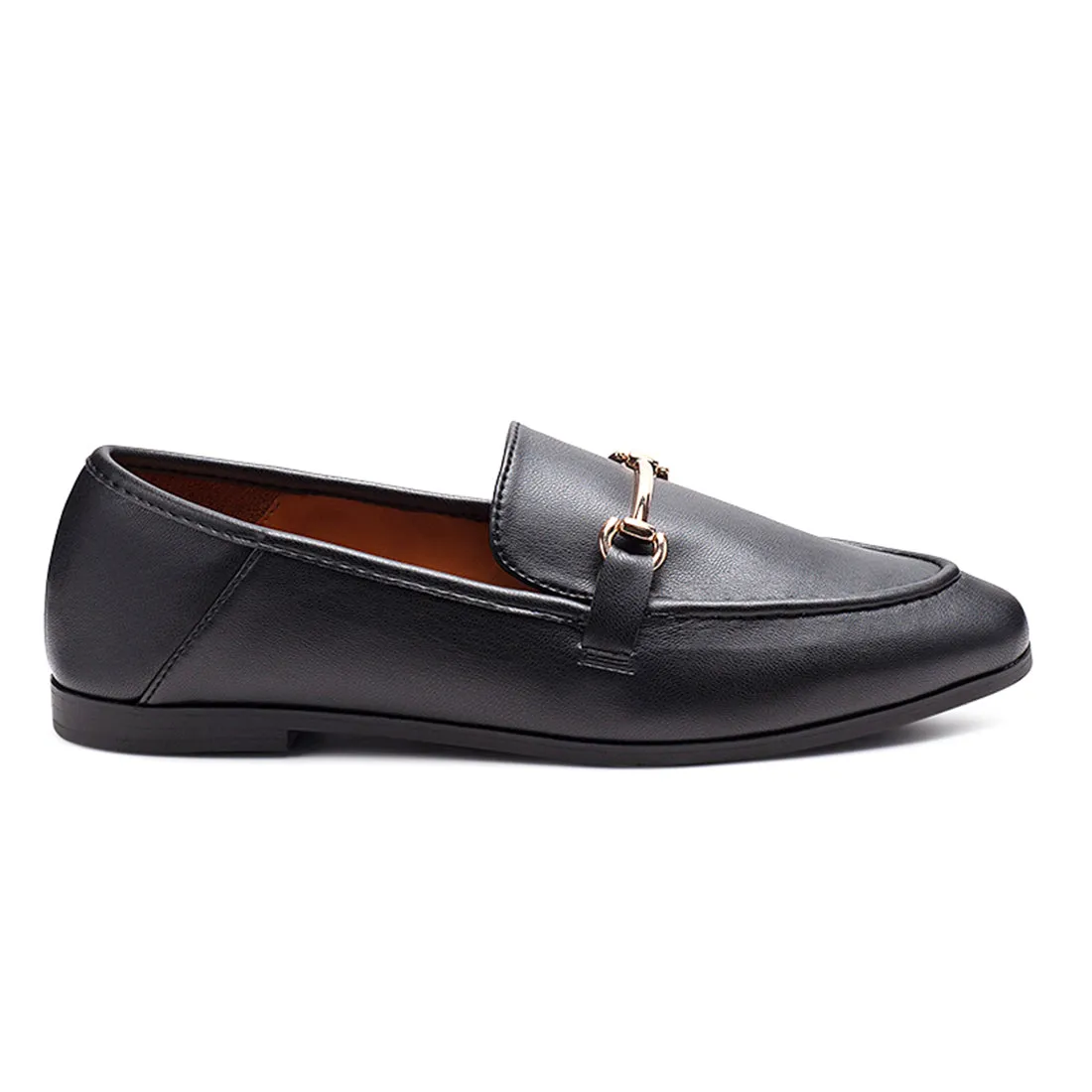 Foldable Synthetic Loafer in Black