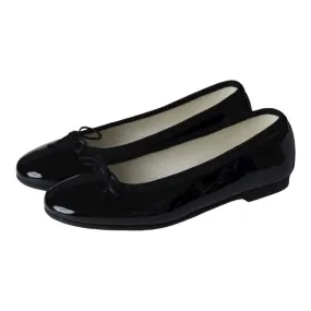 Girls’ Black Patent Leather Ballerina Flats – Perfect for Formal Events