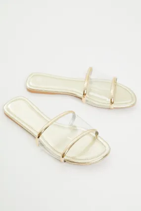 Gold Perspex Flat Slides