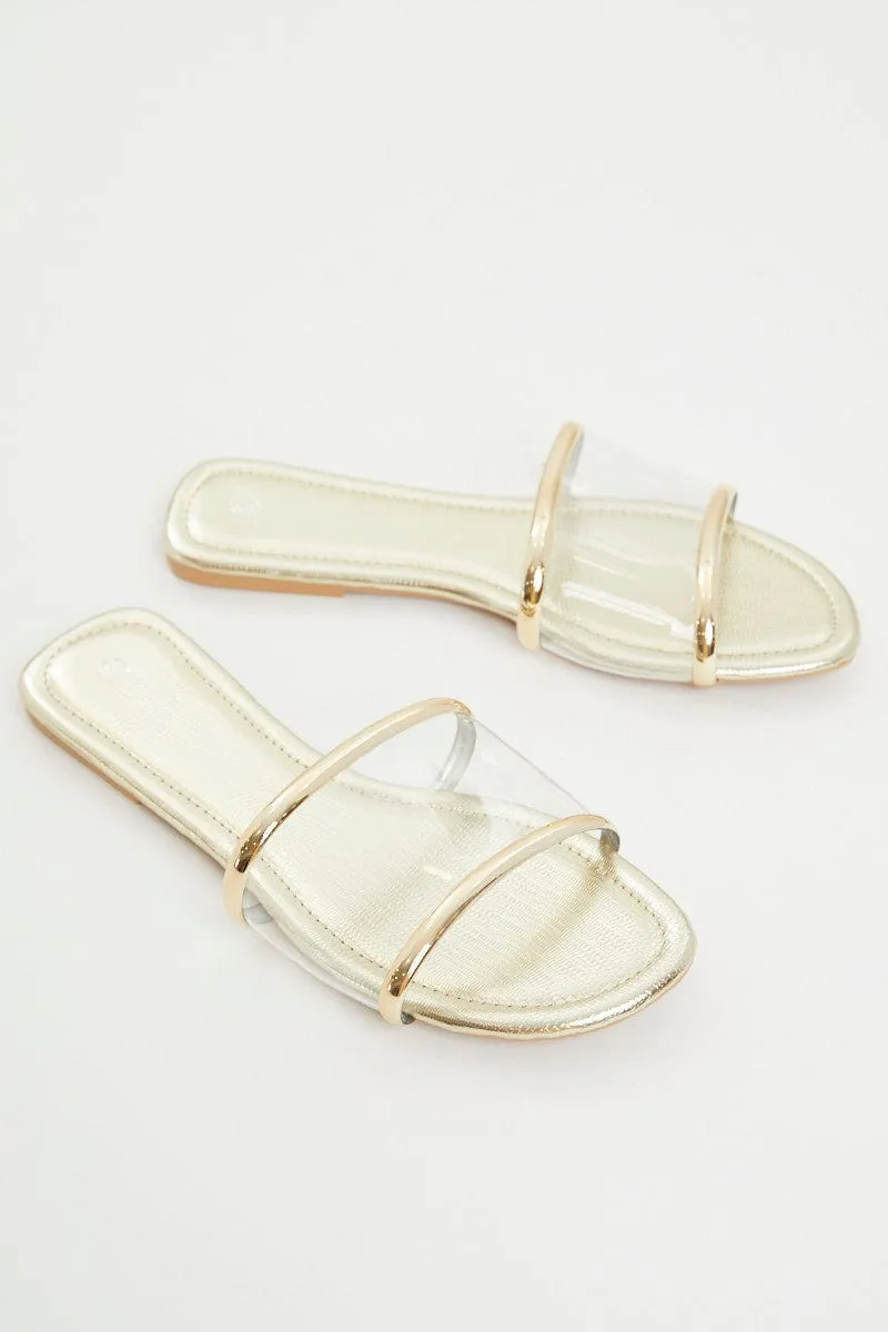 Gold Perspex Flat Slides