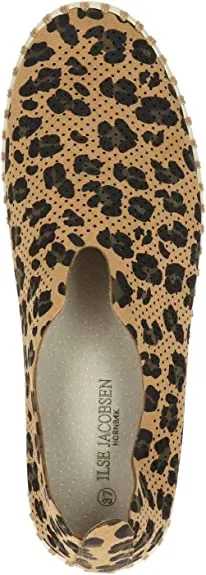 Ilse Jacobsen Tulip 139 Leopard Print Perforated Slip-On Sneaker