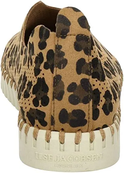 Ilse Jacobsen Tulip 139 Leopard Print Perforated Slip-On Sneaker