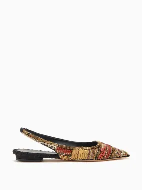 Isadora Embellished Sling Back Flat