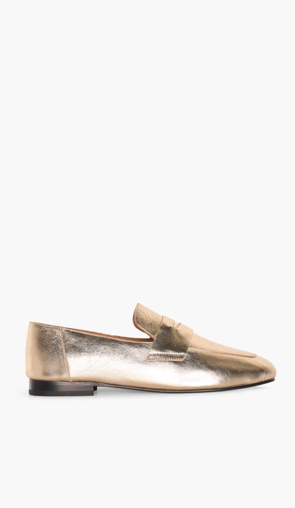 Janice leren dames loafer burt goud