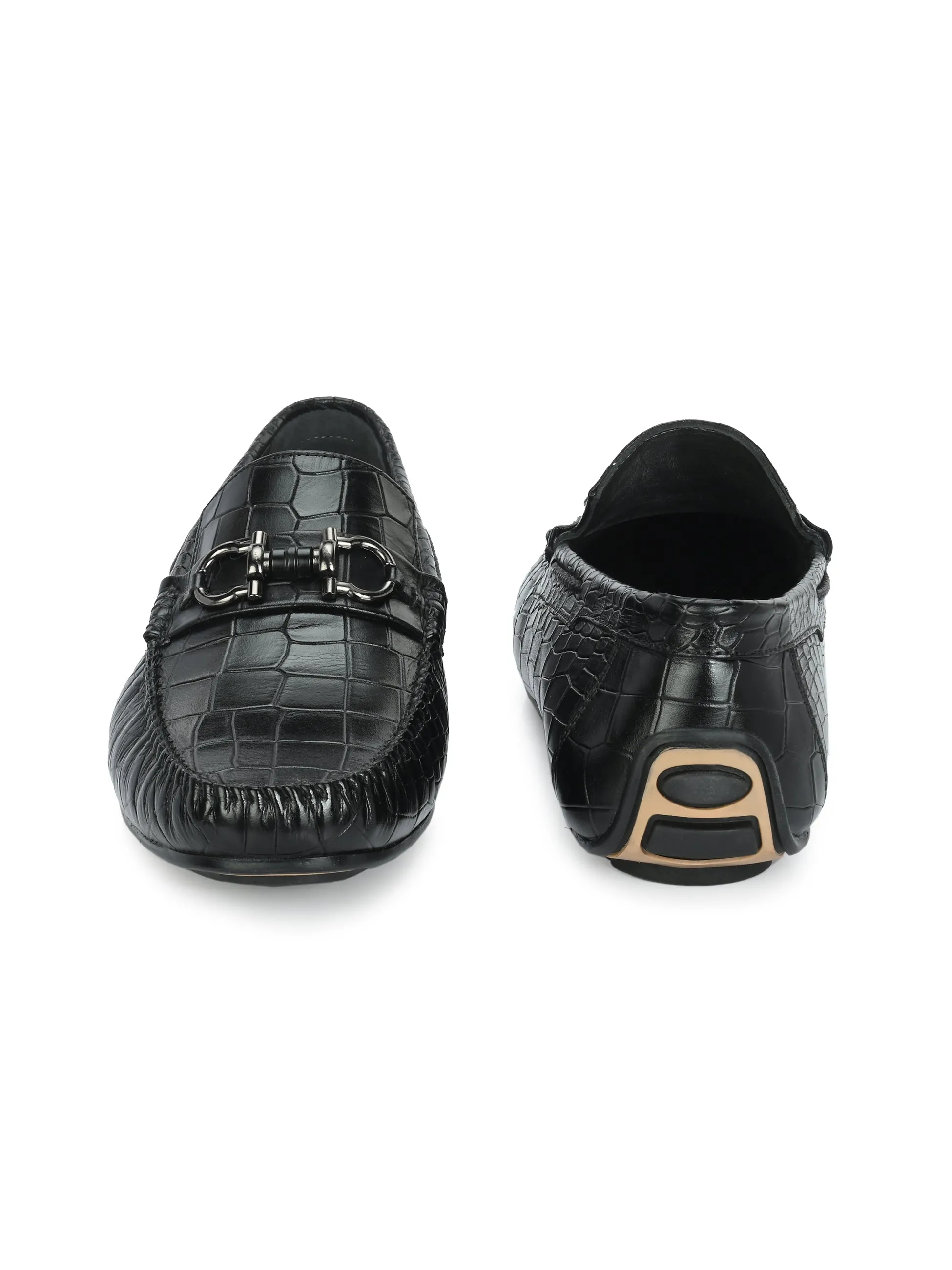 Libson Black Driving Loafers