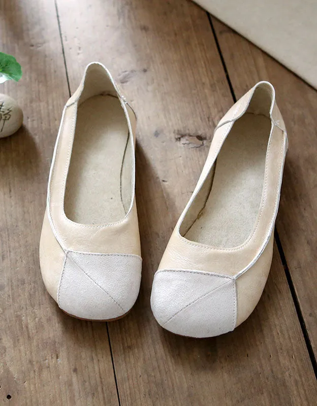 Light-weight Retro Leather Flats for Women