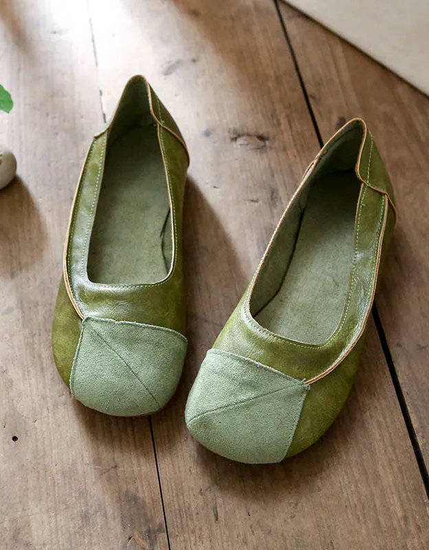 Light-weight Retro Leather Flats for Women