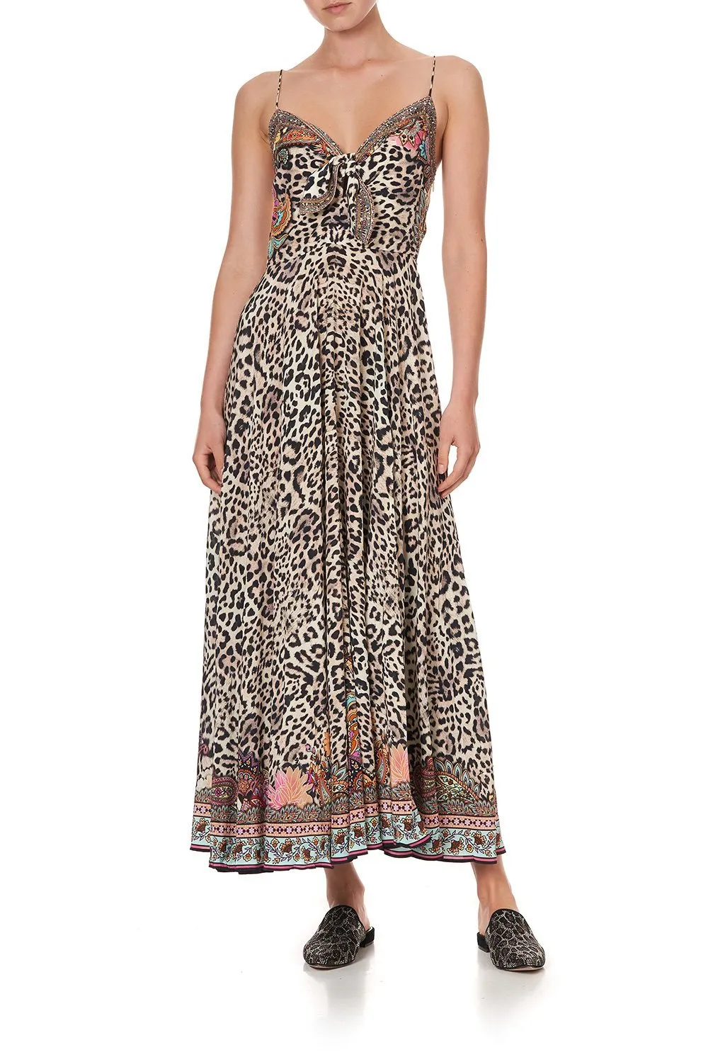 LONG DRESS WITH TIE FRONT WILD CHILD