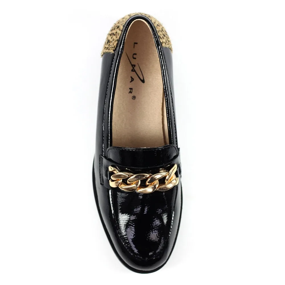 Lunar Womens Loafer Zora Gold Animal Print