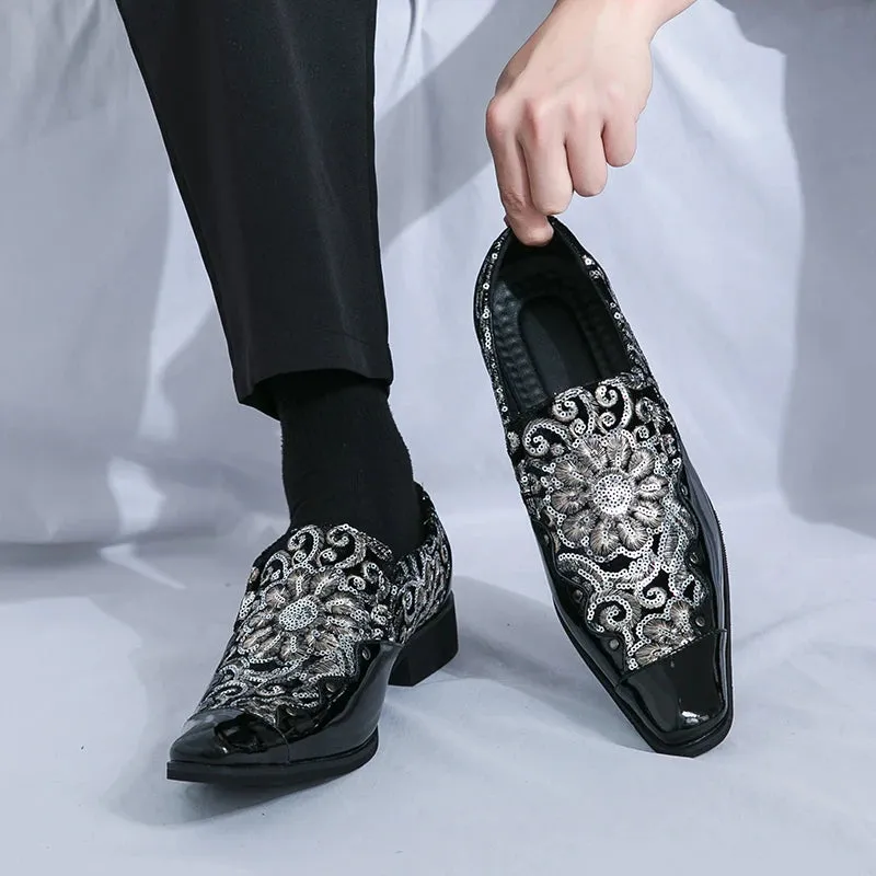 Luxury Floral Embroidery Loafers