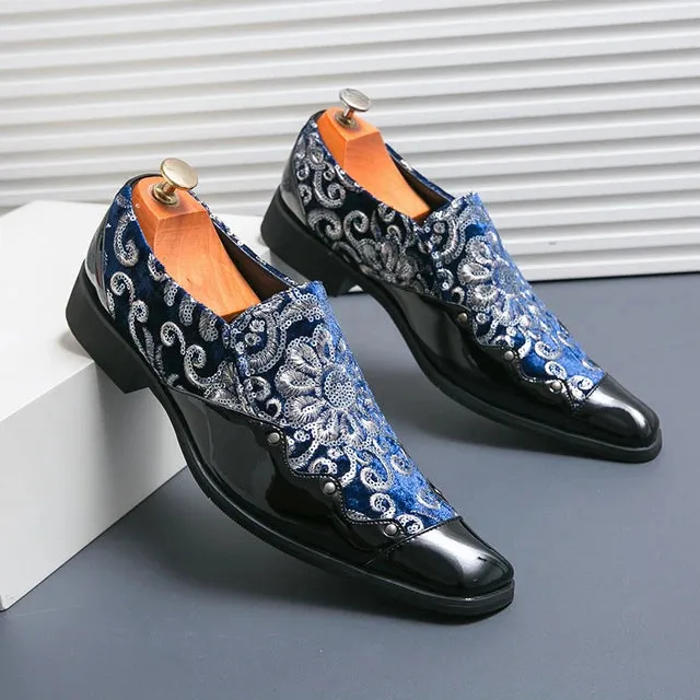 Luxury Floral Embroidery Loafers