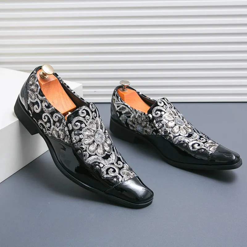 Luxury Floral Embroidery Loafers