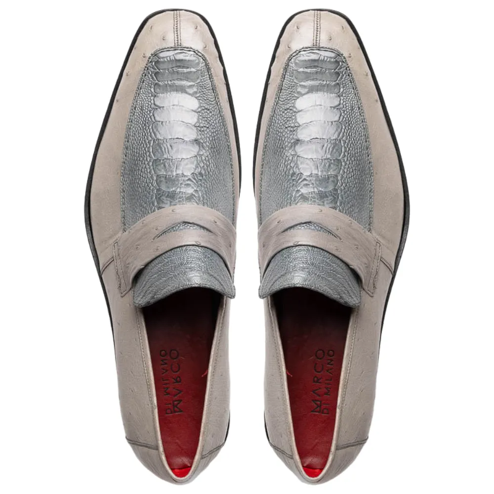 Marco Di Milano Fangio Ostrich Leg Gray